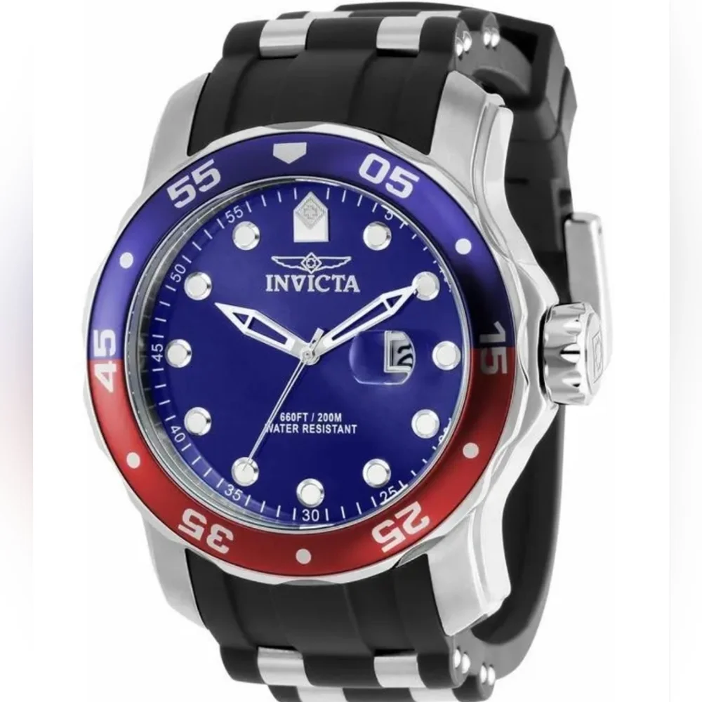 ***SOLD*** Invicta Pro Diver Quartz Blue Dial Pepsi Bezel Men's Watch - Picture 3 of 5